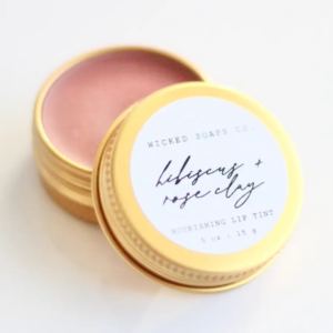Hibiscus + Rose Clay Nourishing Lip Tint | Natural Botanical